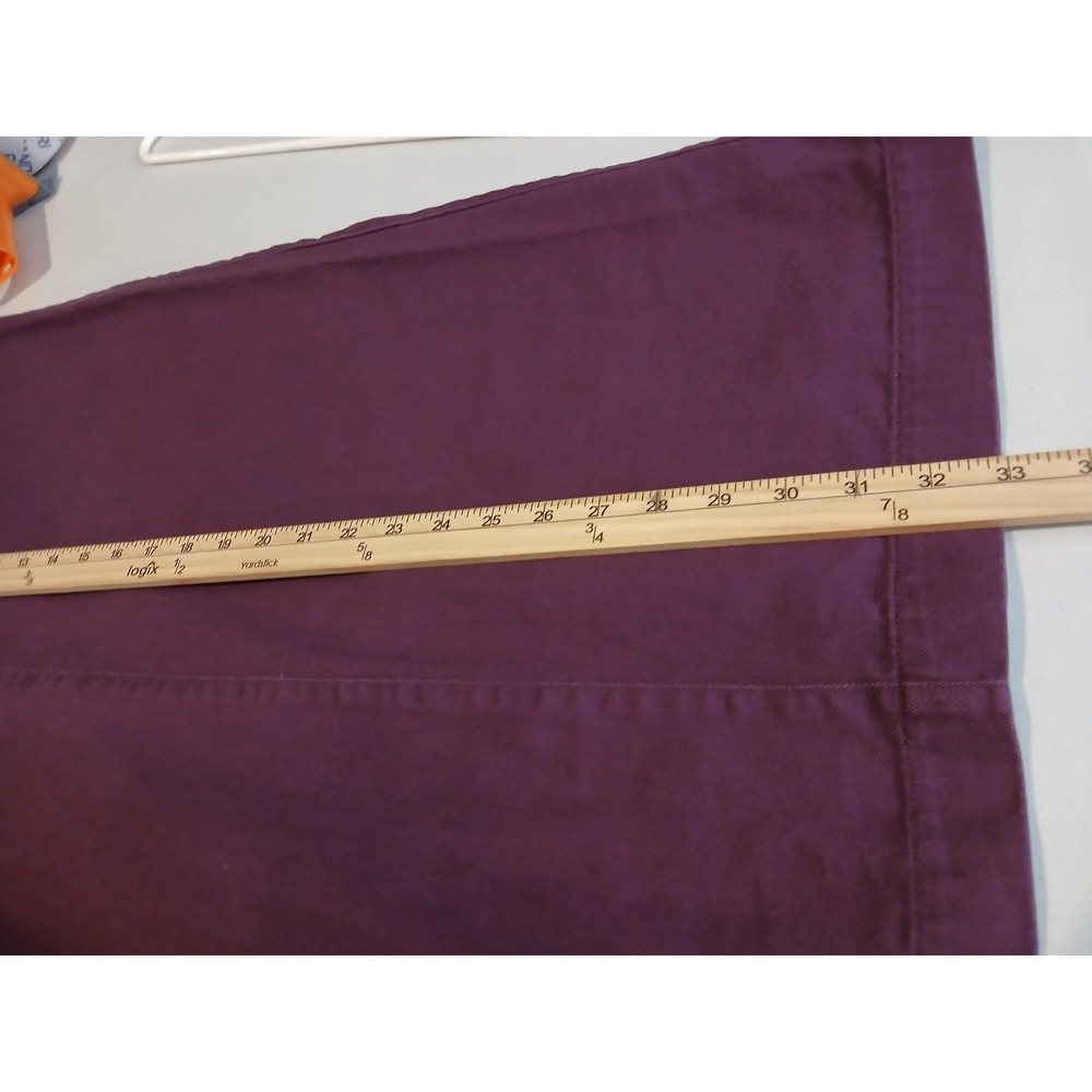 Christopher & Banks Purple Cotton Twill Midi Skirt Womens 10 Plum Straight Vent - Picture 6 of 11